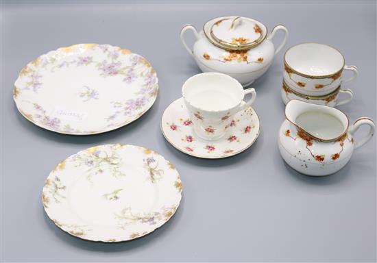 Limoges part dessert service set, Japanese part tea set, dinner set etc